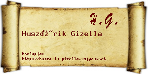 Huszárik Gizella névjegykártya