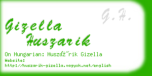 gizella huszarik business card